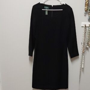 Lauren Ralph Lauren Classic Black 3/4  Sleeve Dress, Size 8